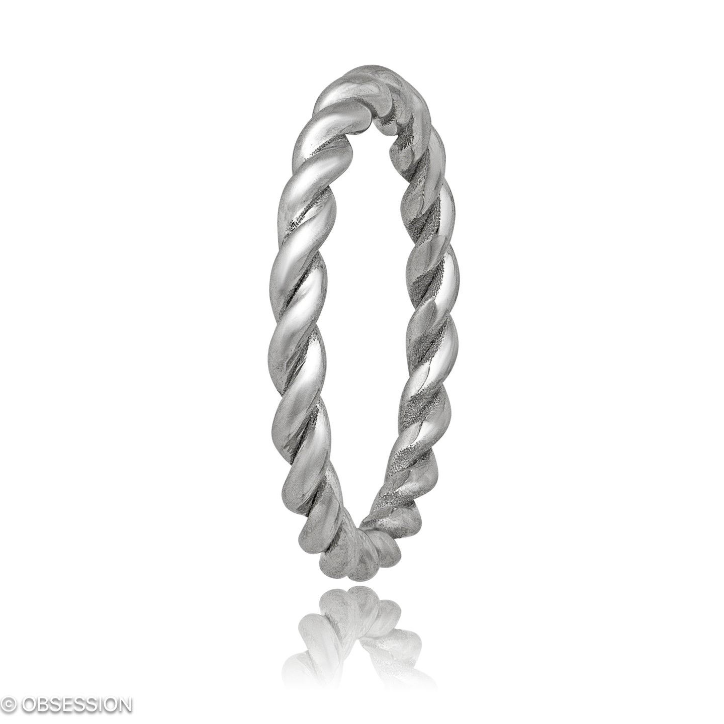 Kordelring Alliance in Weissgold, mit einer Ringbreite von 2.2mm und einer Ringgrösse von 52