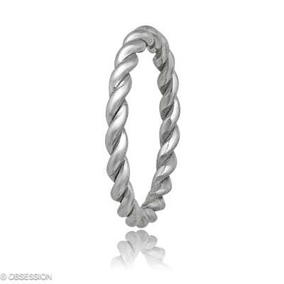 Kordelring Alliance in Weissgold, mit einer Ringbreite von 2.2mm und einer Ringgrösse von 52