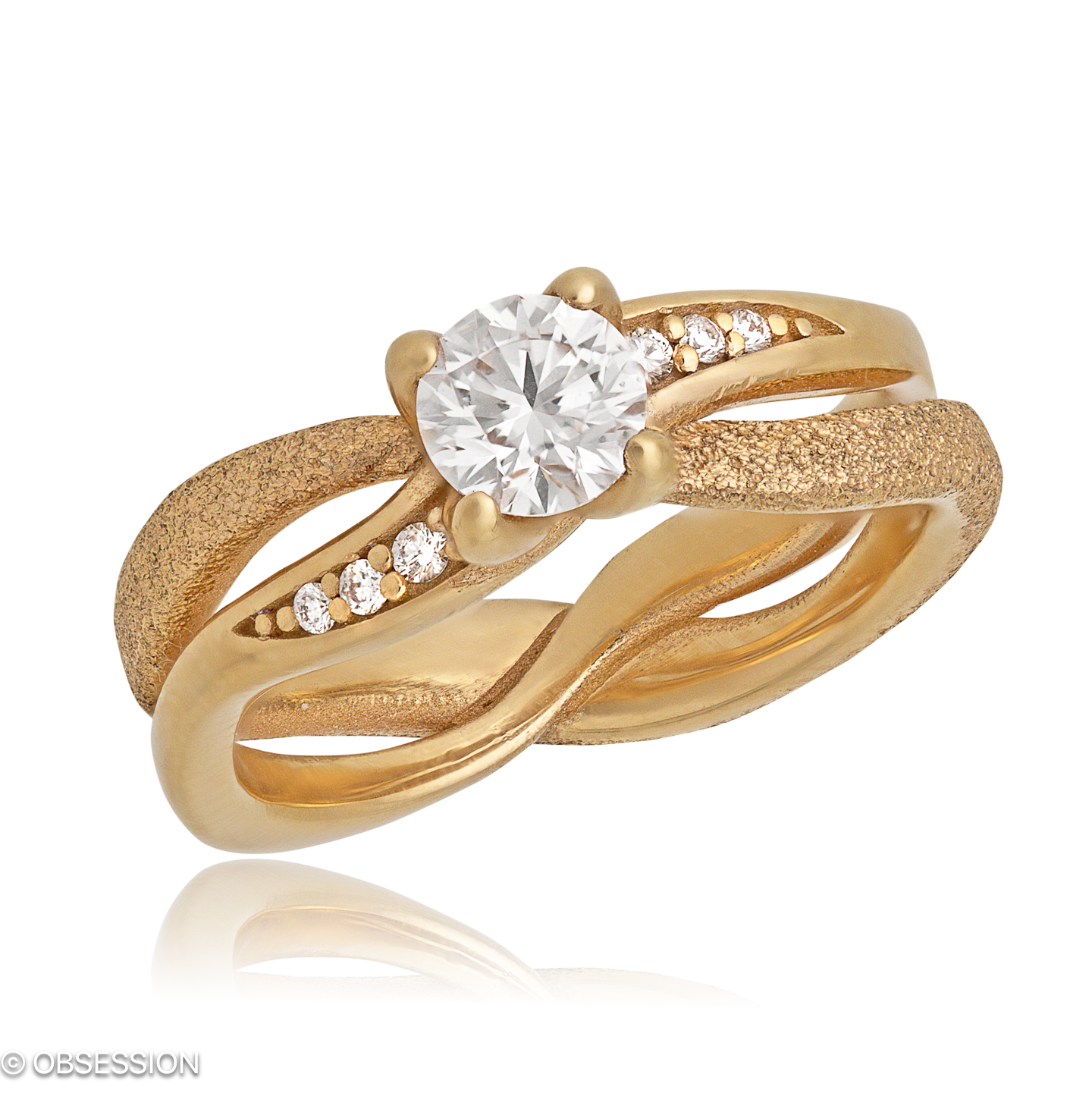 Unendliche Geschichte Solitärring in Rotgold, mit einer Ringbreite von 5.5mm und einer Ringgrösse v…