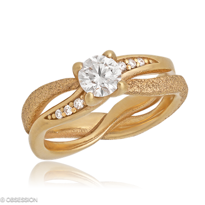 Unendliche Geschichte Solitärring in Rotgold, mit einer Ringbreite von 5.5mm und einer Ringgrösse v…