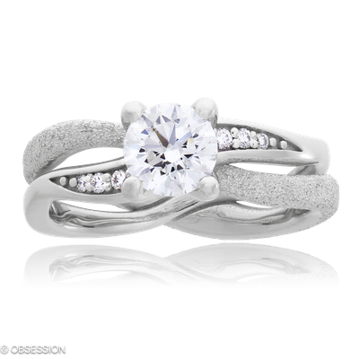 Unendliche Geschichte Solitärring in Weissgold, mit einer Ringbreite von 5.5mm und einer Ringgrösse…