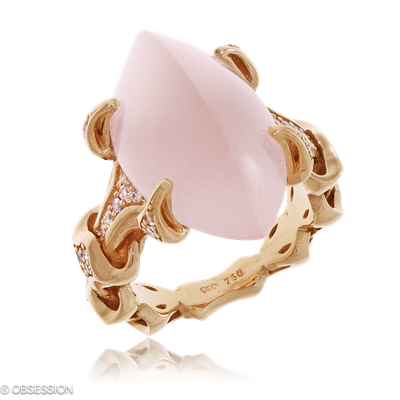 Cocktailring, Eternity mit Rosenquarz