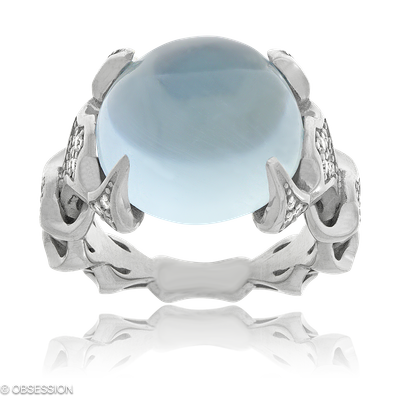 Cocktailring Eternity in Weissgold mit 34 Brillant FG, vs1-vs2