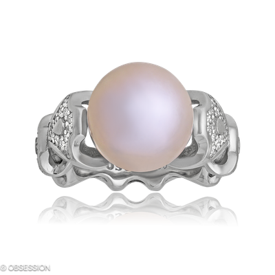Cocktailring Eternity in Weissgold mit 46 Brillant FG, vs1-vs2