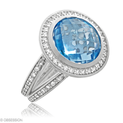 Cocktailring Fatima in Weissgold mit 80 Brillant FG, vs1-vs2