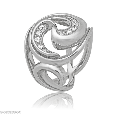 Gipsy Schmuckring in Weissgold, mit einer Ringbreite von 17.8mm und einer Ringgrösse von 52