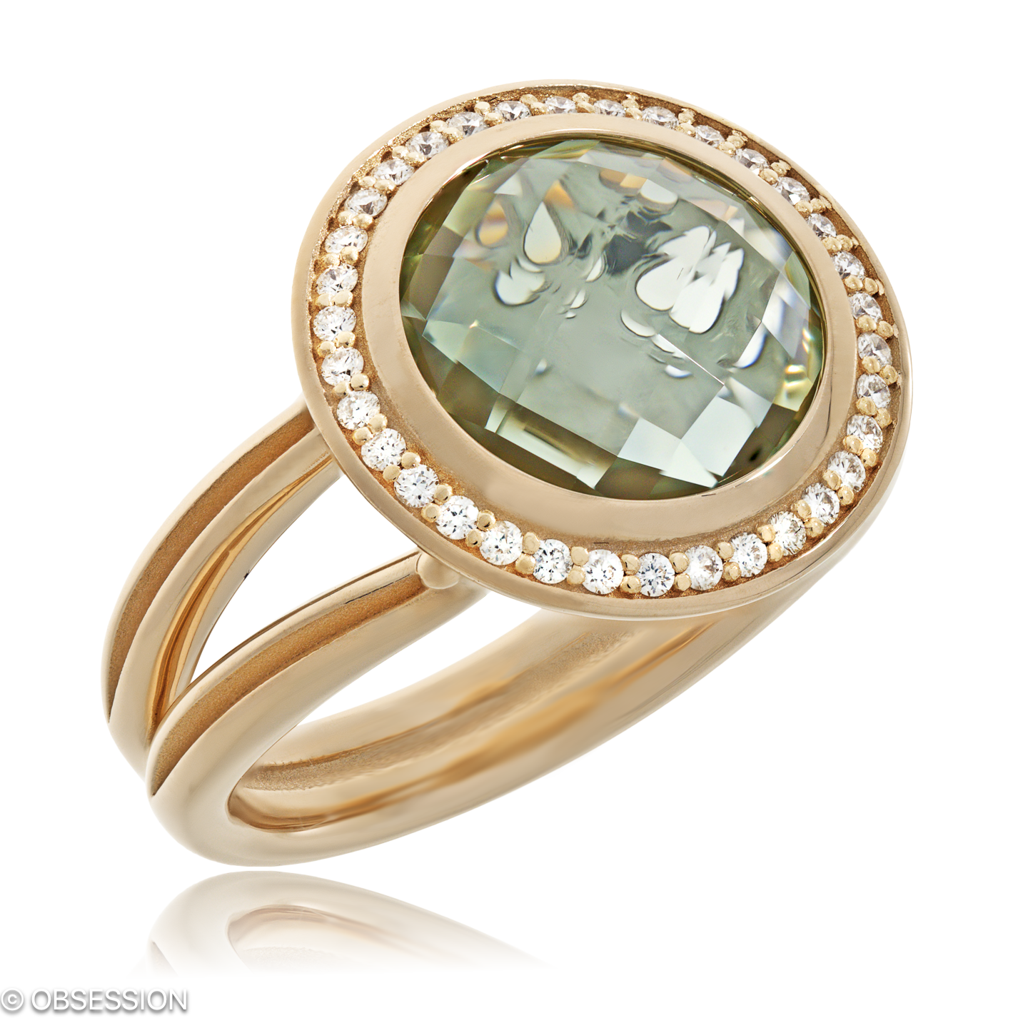 Fatima Cocktailring in Rotgold, mit einer Ringbreite von 19mm und einer Ringgrösse von 52