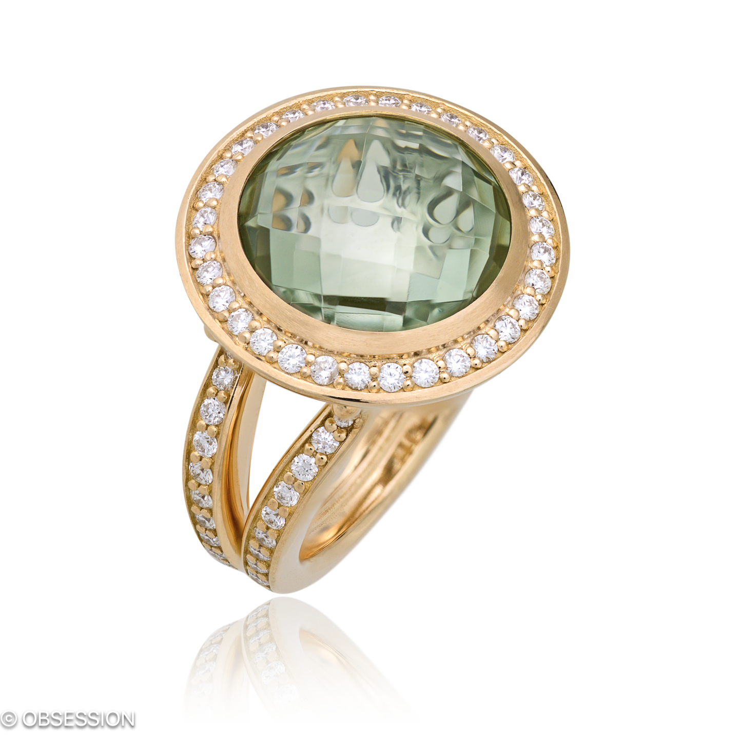 Fatima Cocktailring in Rotgold, mit einer Ringbreite von 19mm und einer Ringgrösse von 52