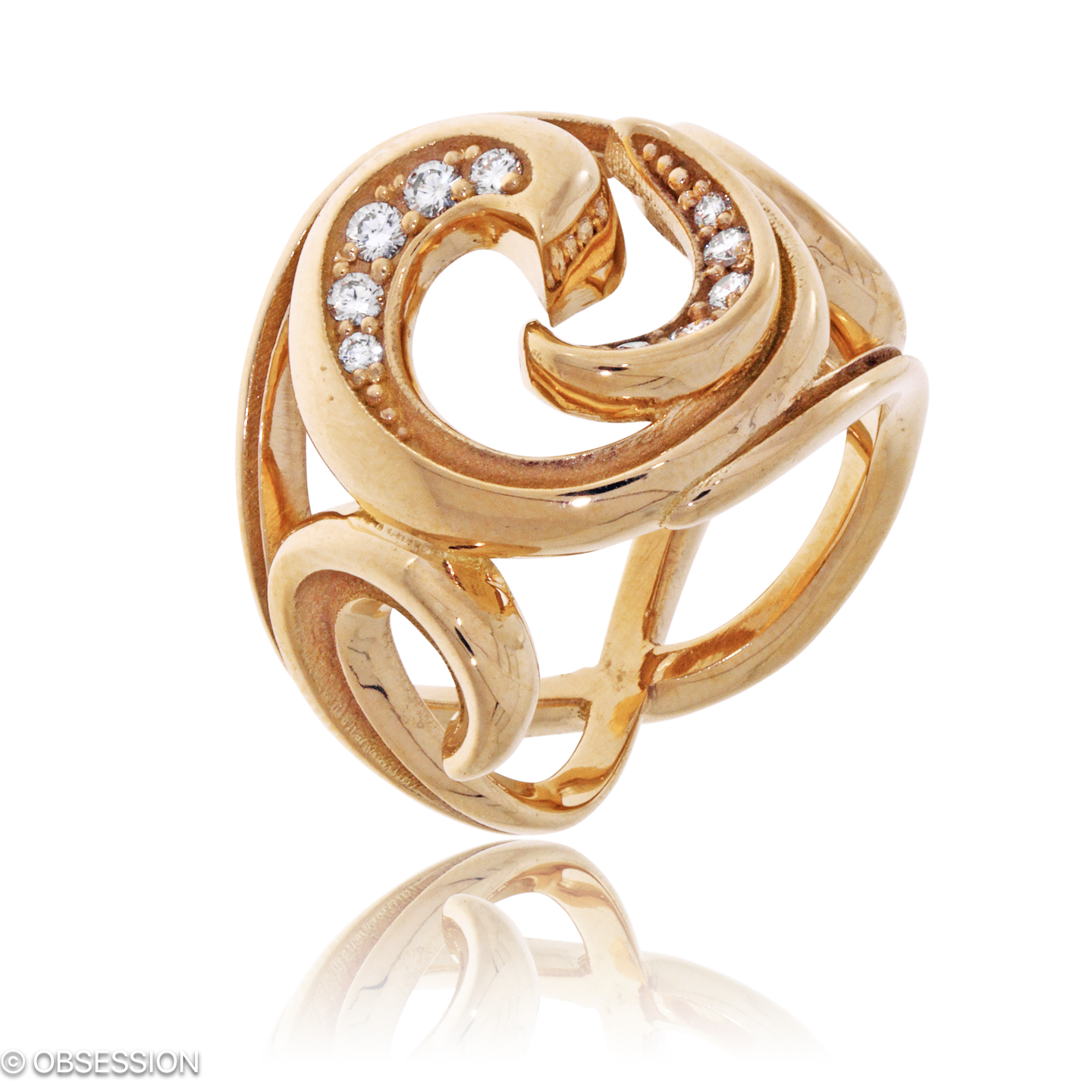 Gipsy Schmuckring in Rotgold, mit einer Ringbreite von 17.8mm und einer Ringgrösse von 52