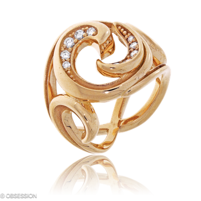 Gipsy Schmuckring in Rotgold, mit einer Ringbreite von 17.8mm und einer Ringgrösse von 52