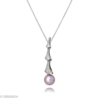 Anhänger mit Kette Eternity in Weissgold mit 42 Brillant FG, vs1-vs2