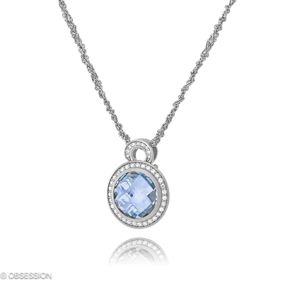 Anhänger mit Kette Fatima in Weissgold mit 49 Brillant FG, vs1-vs2