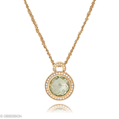 Fatima Anhänger mit Kette in Rotgold, mit einer Länge von 485mm.