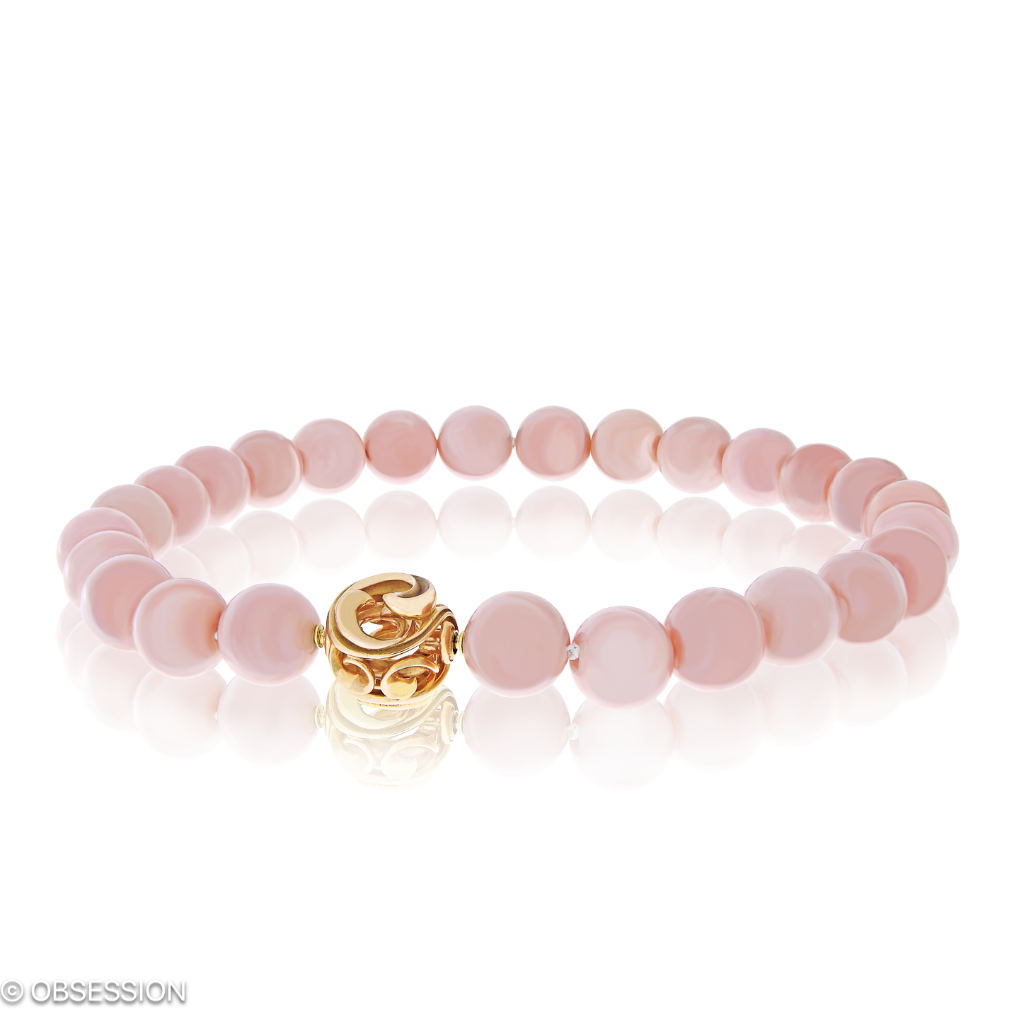 Gipsy Steincollier in Rotgold, mit einer Länge von 450mm.