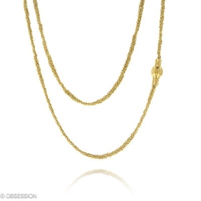Anhänger mit Kette Gremlin in Gelbgold mit 5 Brillant H si