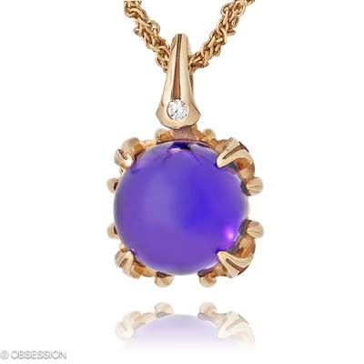 Anhänger mit Kette Gremlin in Rotgold mit 1 Brillant H si