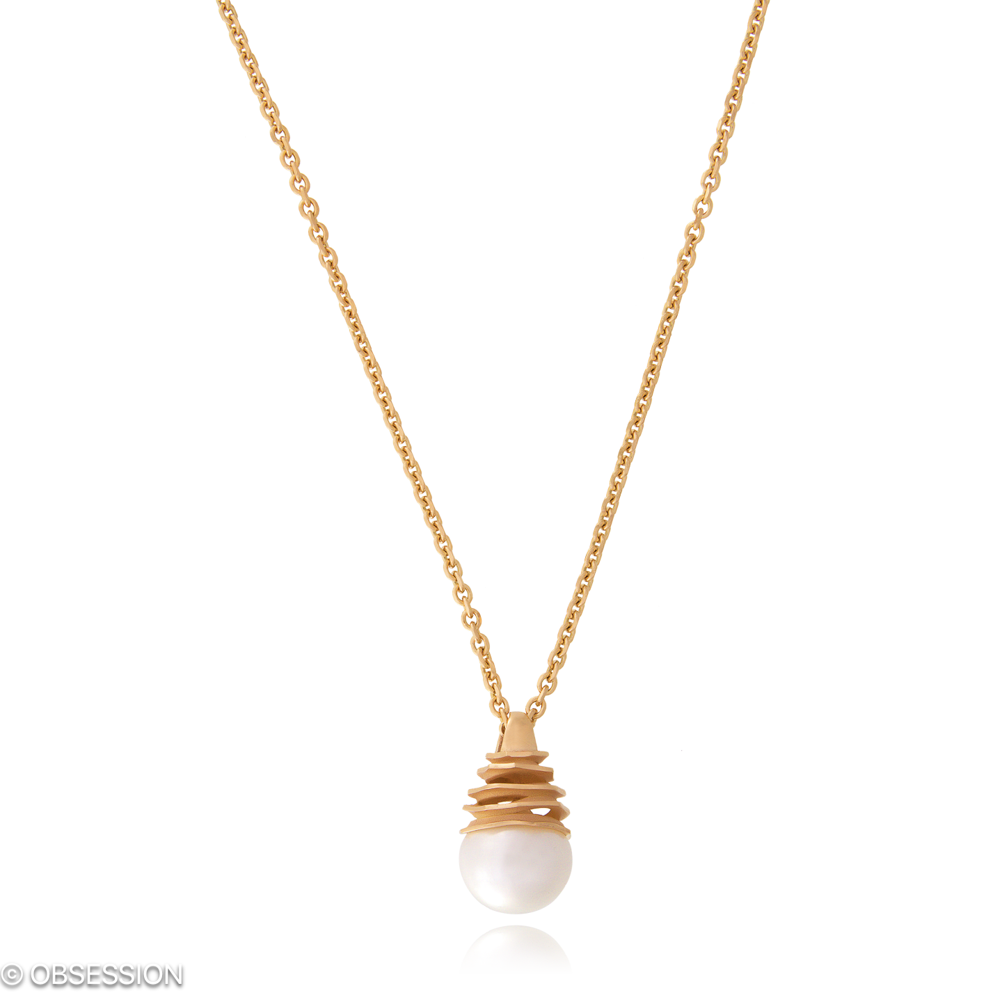 Himalaja Anhänger mit Kette in Rotgold, mit einer Länge von 500mm.