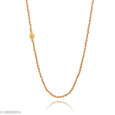 Kette Kordelkette in Rotgold, in der Ausführung ohne Edelsteine, ohne Brillanten