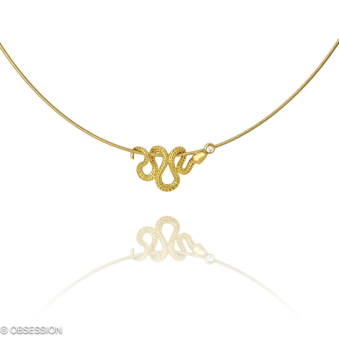 Ottergold Anhänger mit Kette in Gelbgold, mit einer Länge von 420mm.