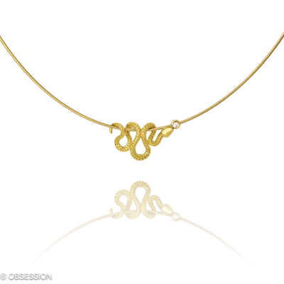 Ottergold Anhänger mit Kette in Gelbgold, mit einer Länge von 420mm.