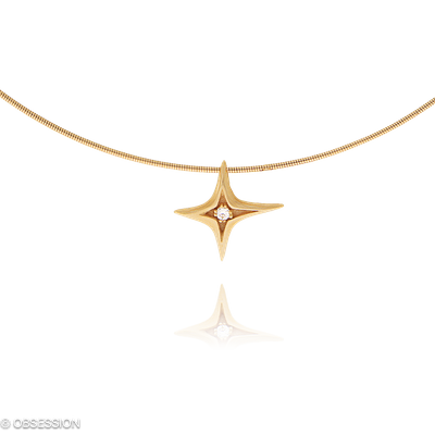 Milchstrasse Anhänger mit Kette in Rotgold, mit einer Länge von 420mm.