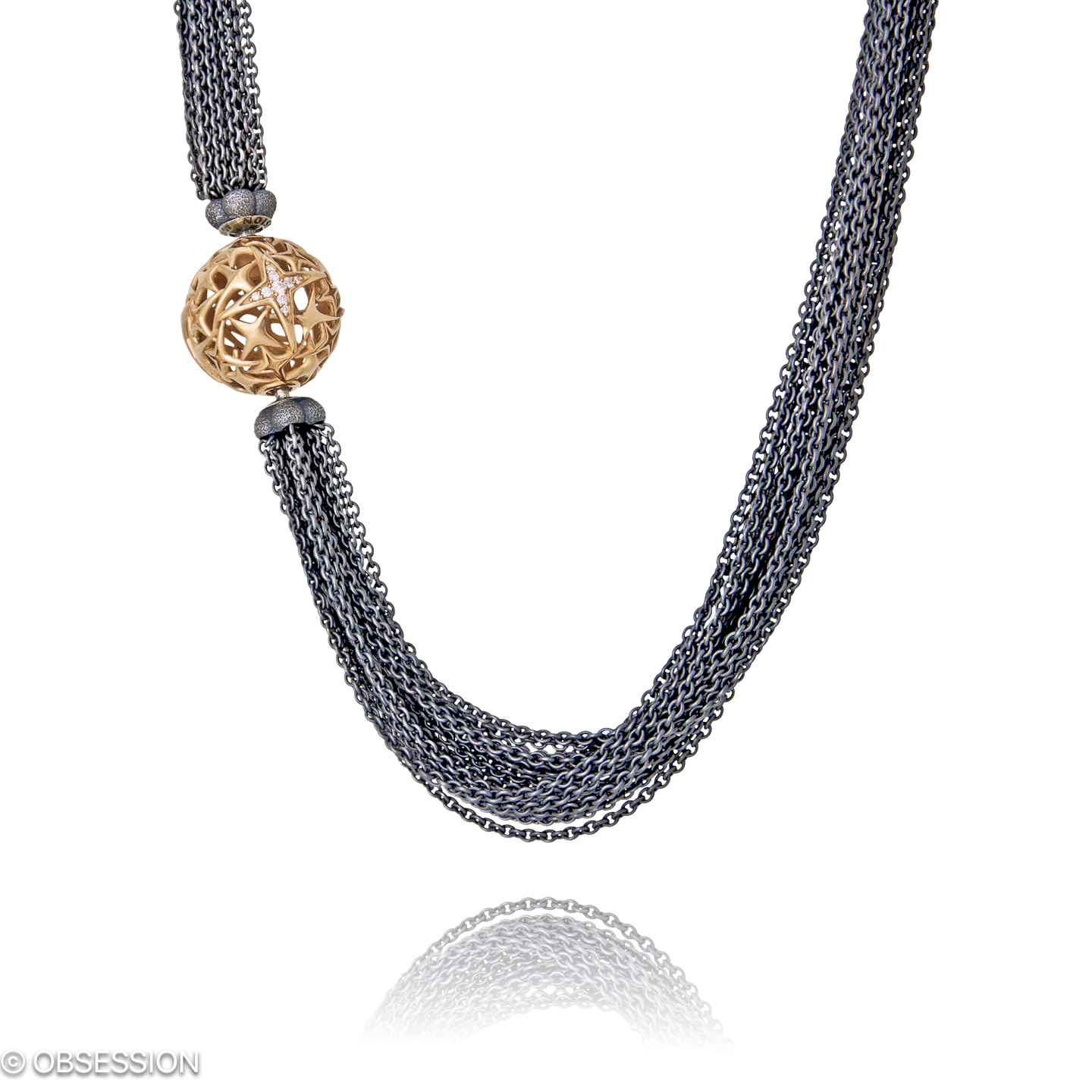 Milchstrasse Kette in Rotgold, mit einer Länge von 450mm.