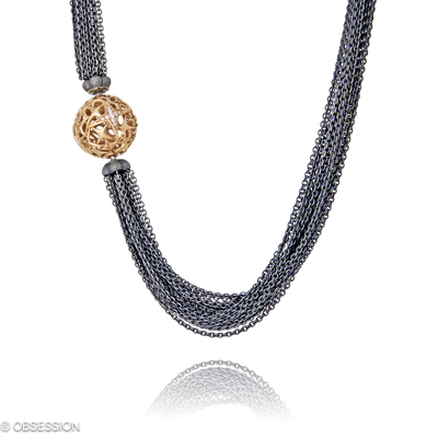 Milchstrasse Kette in Rotgold, mit einer Länge von 450mm.