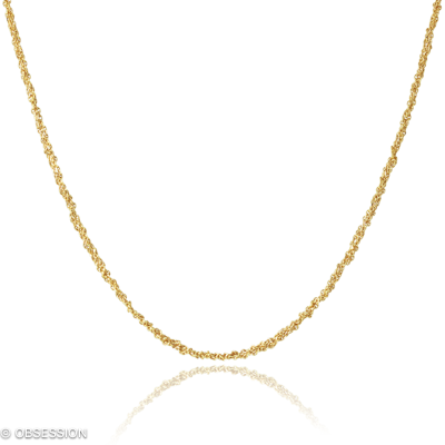 Kette Kordelkette in Gelbgold, in der Ausführung ohne Edelsteine, ohne Brillanten