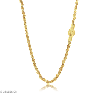 Kette Kordelkette in Gelbgold, in der Ausführung ohne Edelsteine, ohne Brillanten