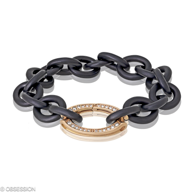 Gremlin Armkette in Rotgold, mit einer Breite von 12mm, geeignet für einen Armumfang von 155mm.