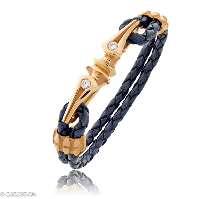 Gremlin Lederarmband in Rotgold, mit einer Breite von 3.5mm, geeignet für einen Armumfang von 160mm.