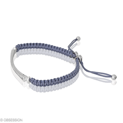 Makramee-Armband Gremlin-Baby in Weissgold mit 25 Brillant FG, vs1-vs2