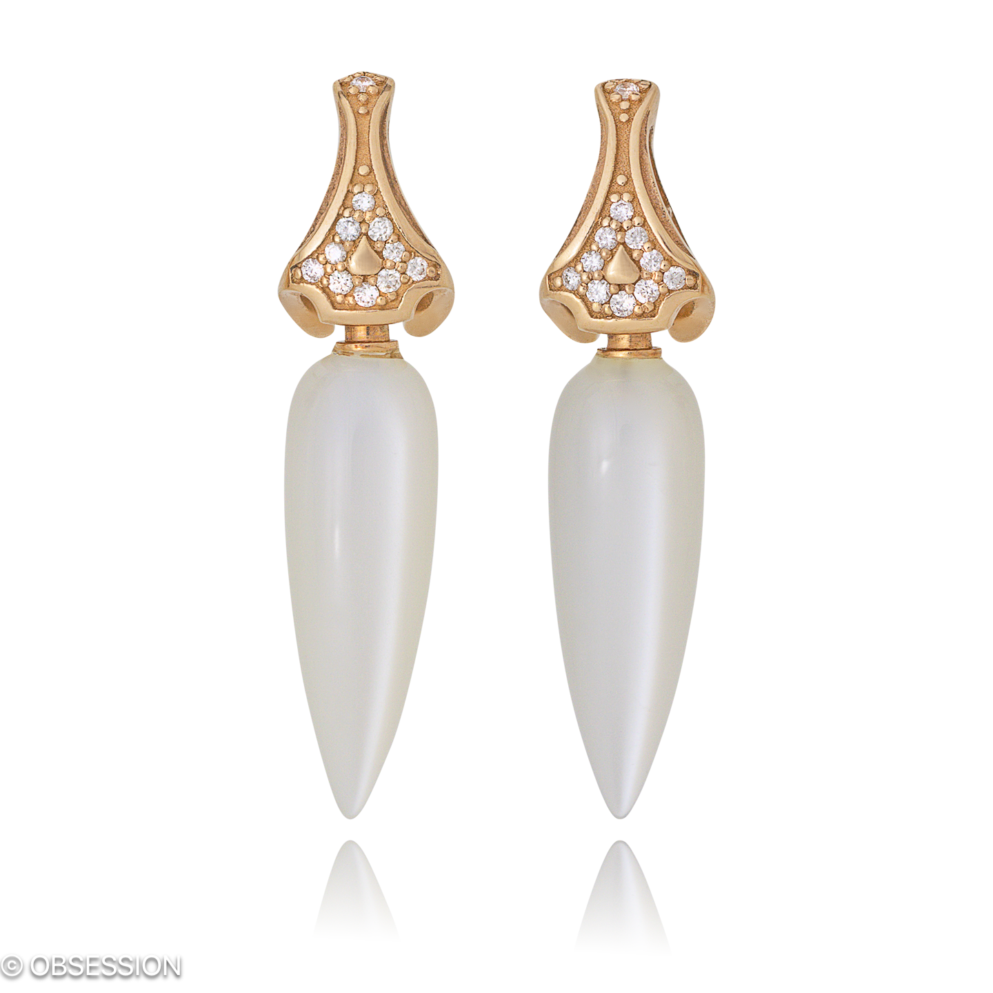 Ohrstecker, Eternity mit Mondstein