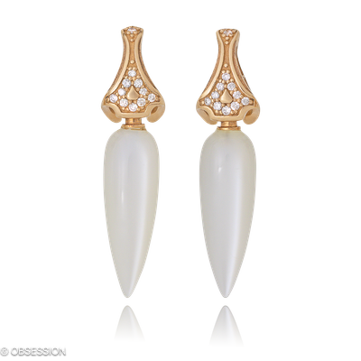 Ohrstecker, Eternity mit Mondstein