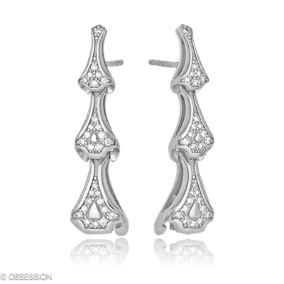 Ohrhänger Eternity in Weissgold mit 56 Brillant FG, vs1-vs2