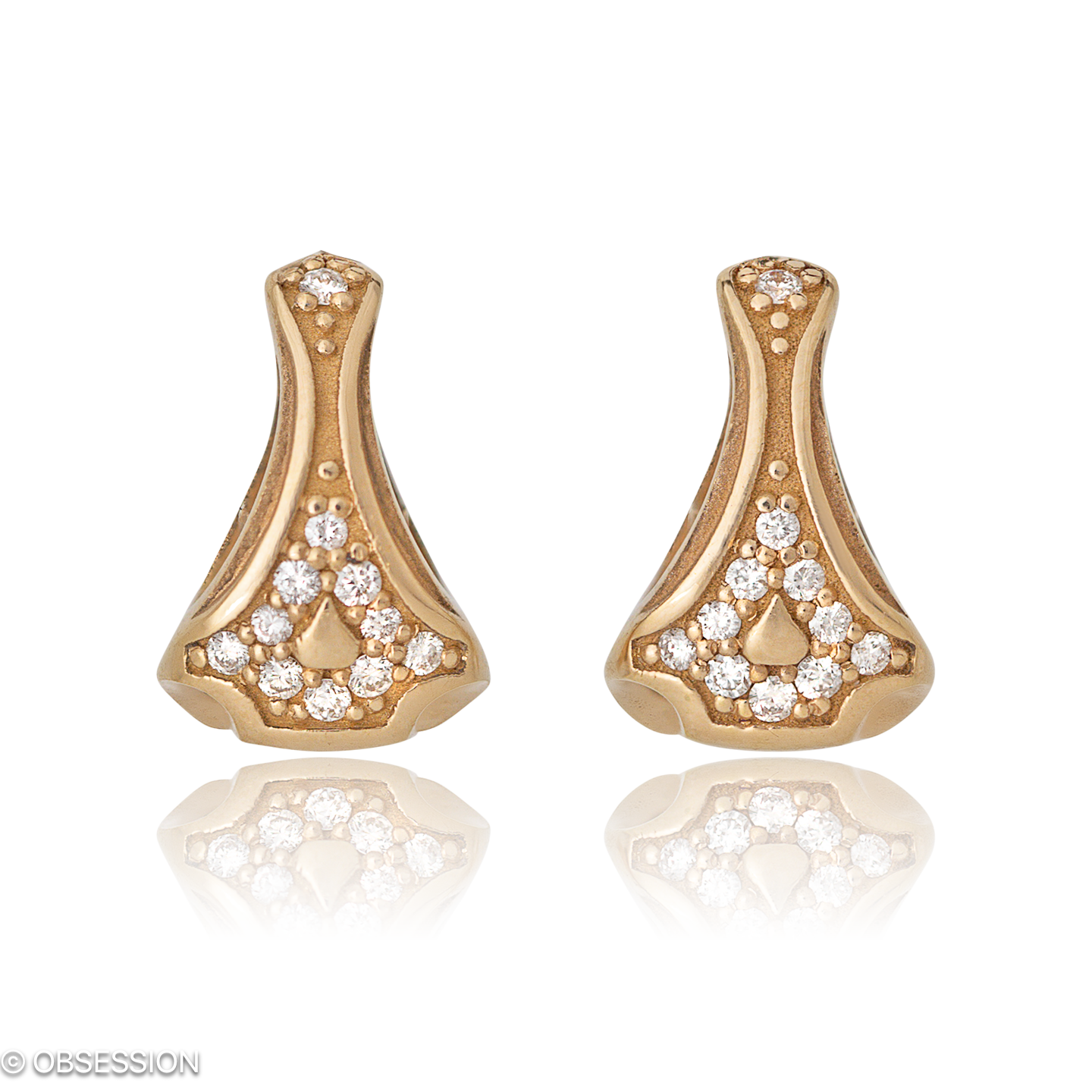 Ohrstecker, Eternity mit Diamanten