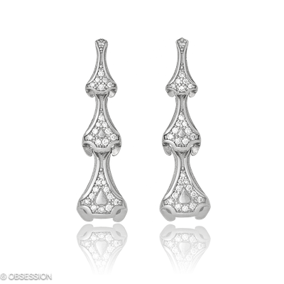 Ohrhänger Eternity in Weissgold mit 56 Brillant FG, vs1-vs2