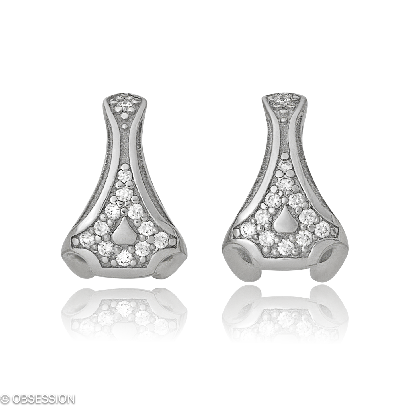 Ohrstecker, Eternity mit Diamanten