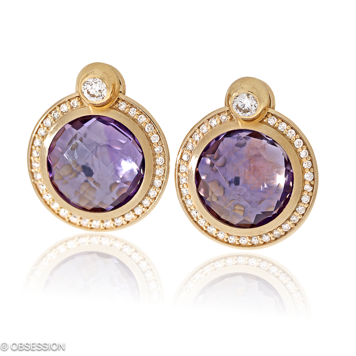 Fatima Ohrstecker mit Einhänger in Rotgold