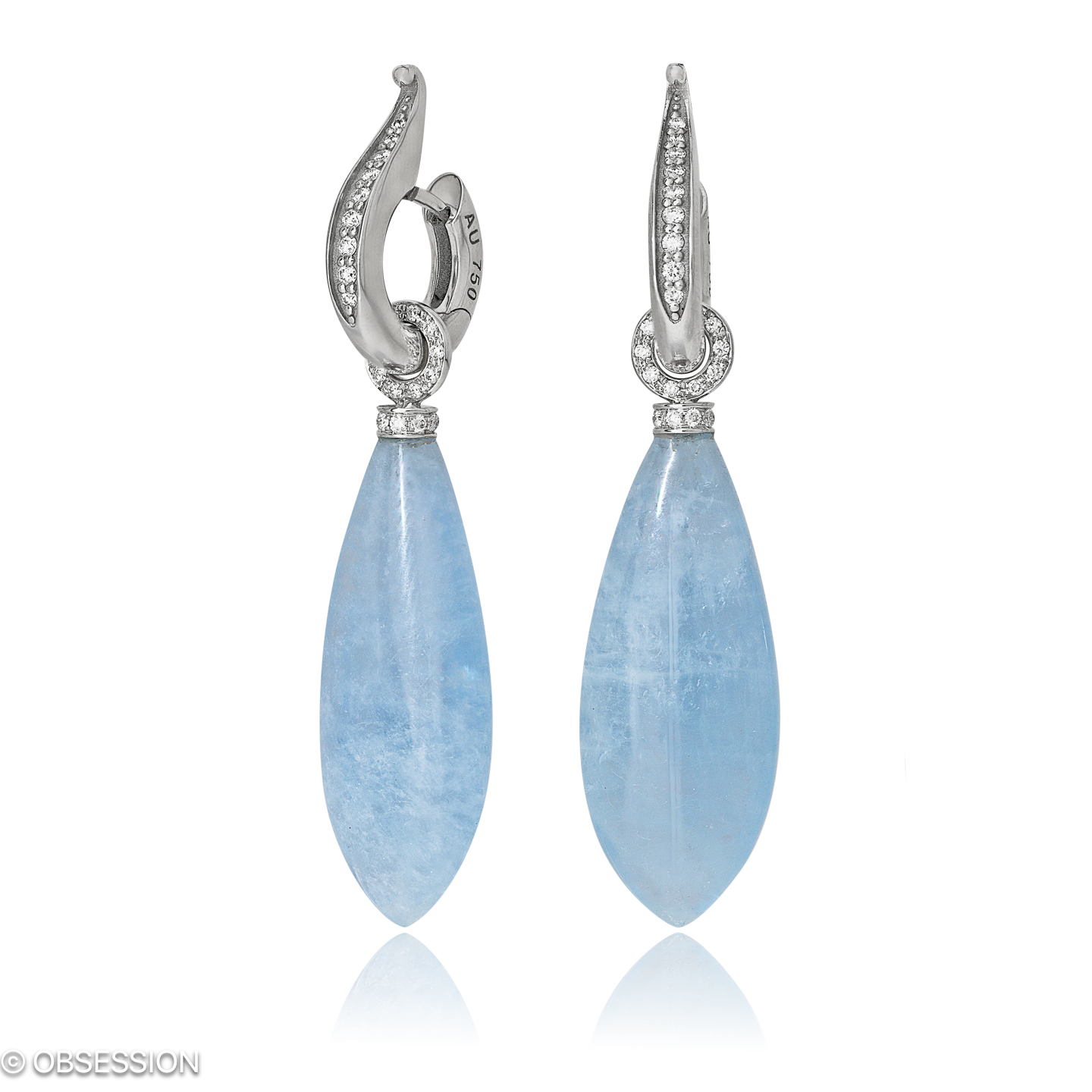 Fatima Kreole mit Einhänger in Weissgold