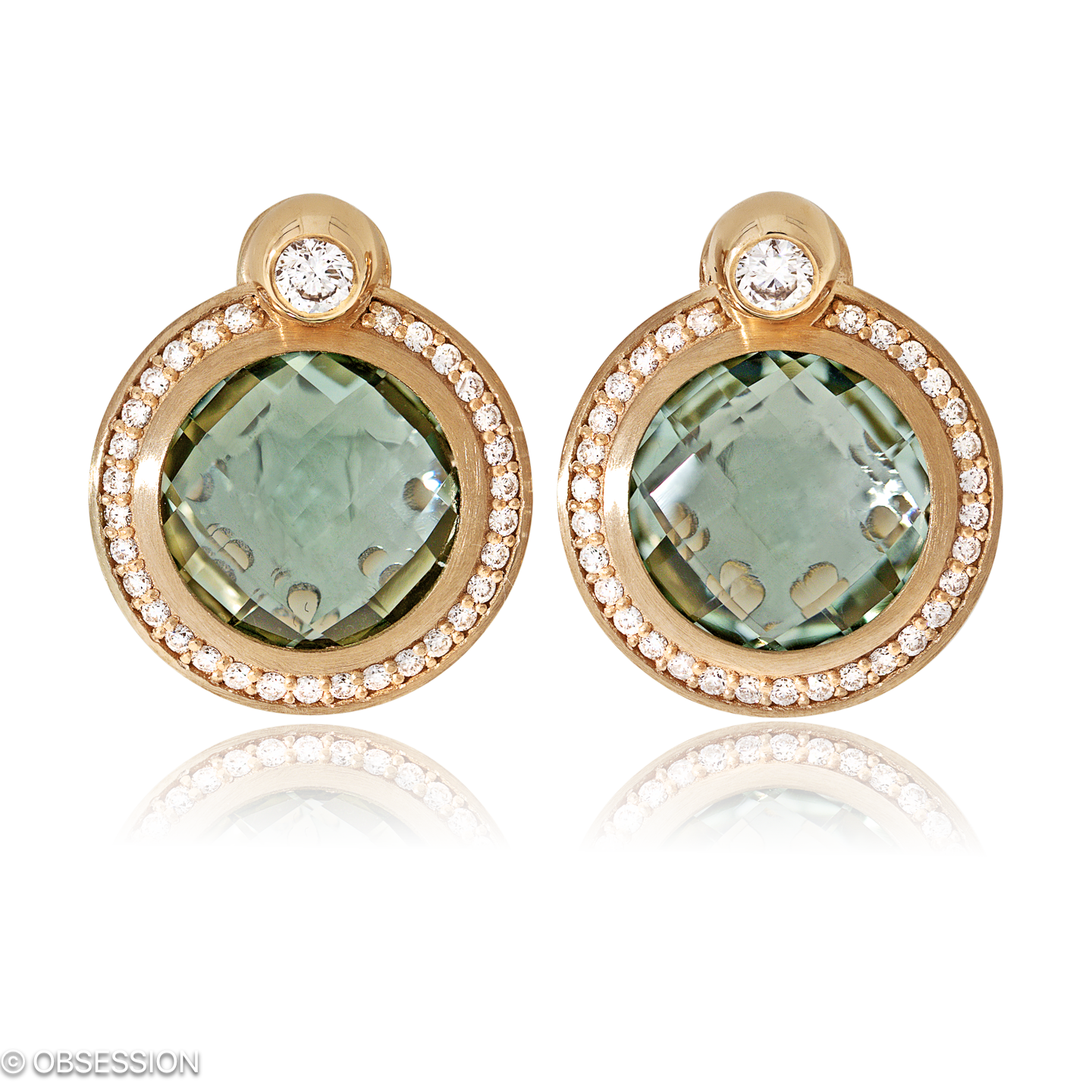 Fatima Ohrstecker mit Einhänger in Rotgold