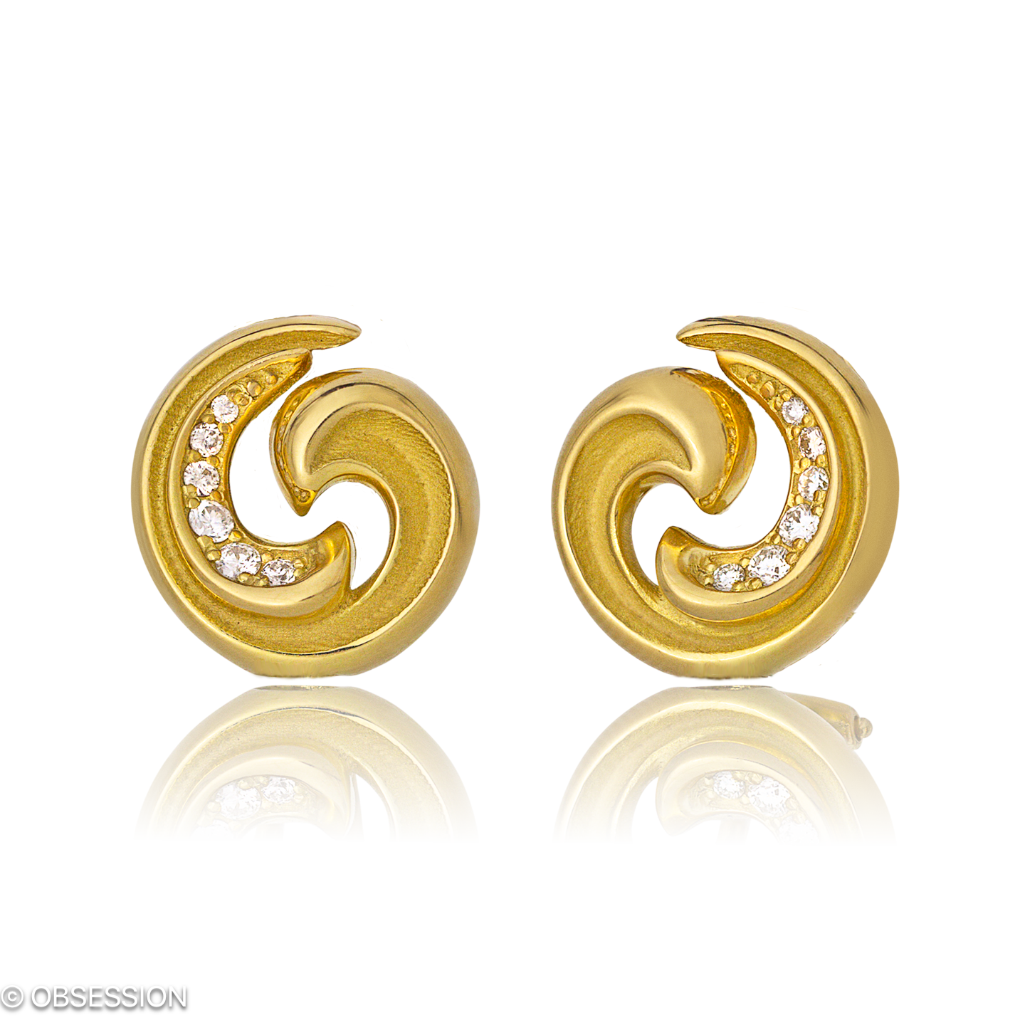 Gipsy Ohrclip in Gelbgold