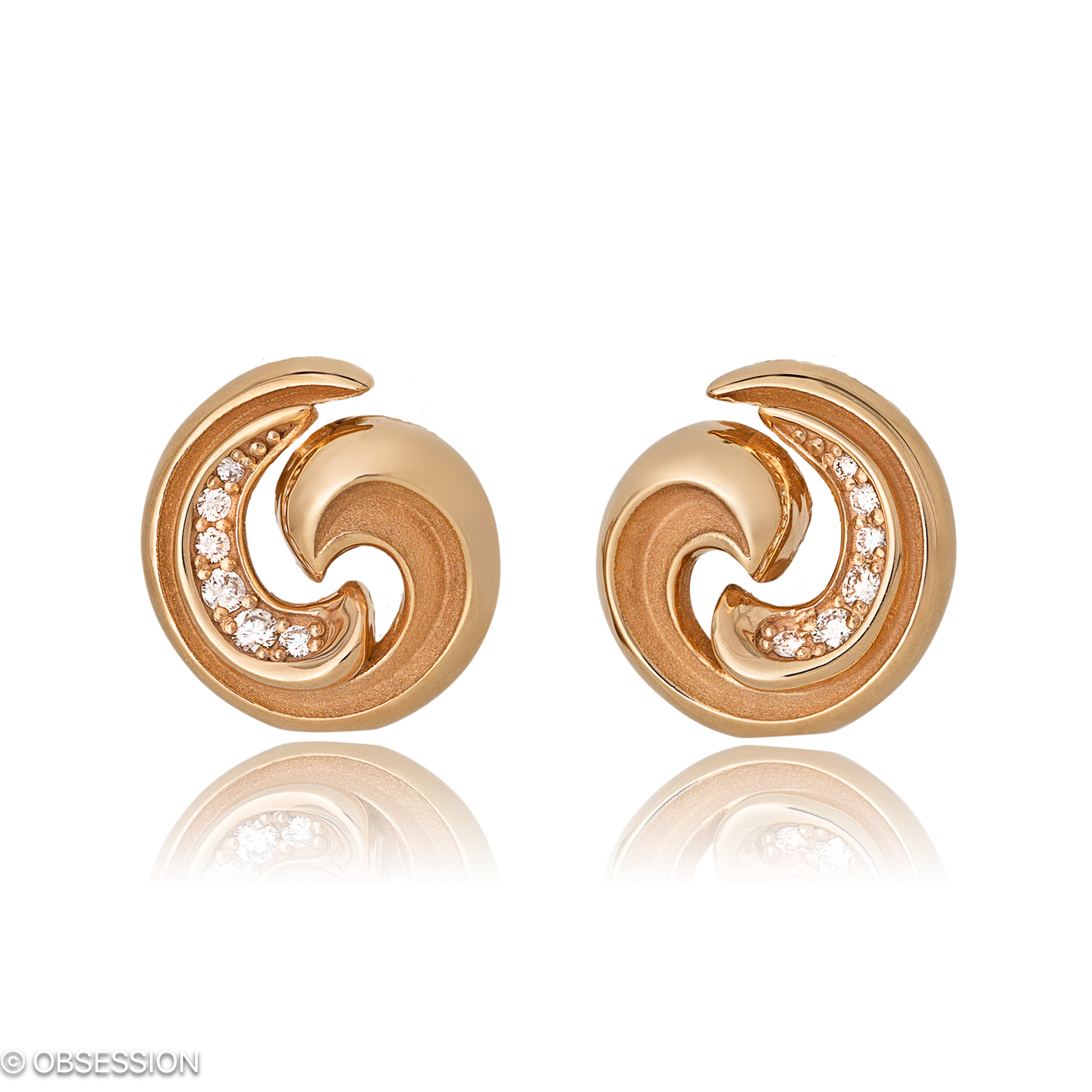 Gipsy Ohrclip in Rotgold