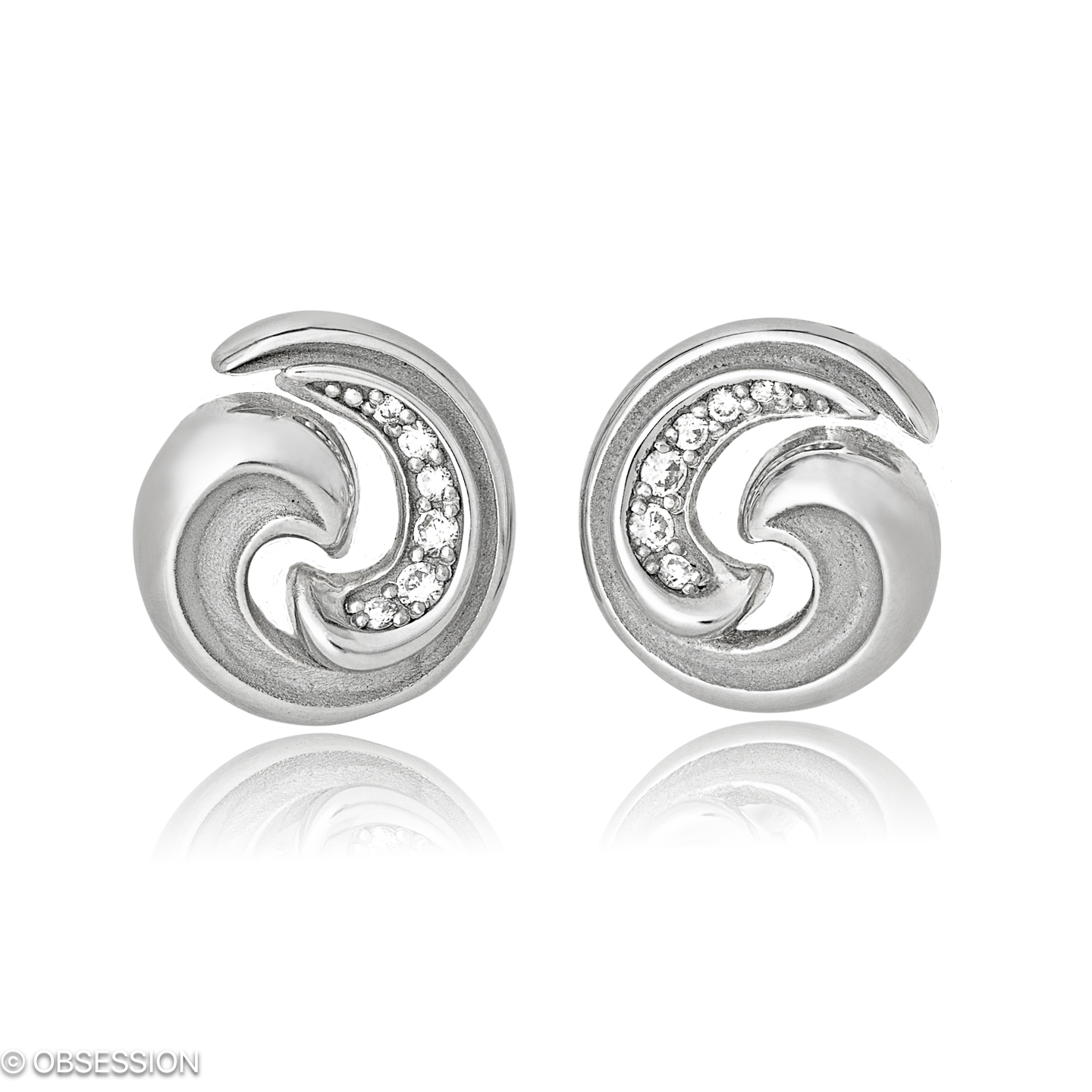 Gipsy Ohrclip in Weissgold