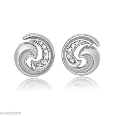 Gipsy Ohrclip in Weissgold