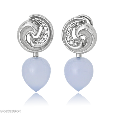 Ohrclip Gipsy in Weissgold mit 12 Brillant FG, vs1-vs2