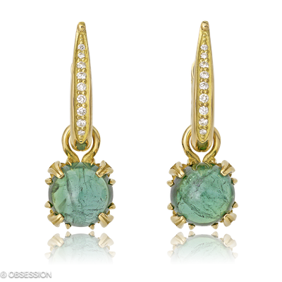 Gremlin Kreole mit Einhänger in Gelbgold