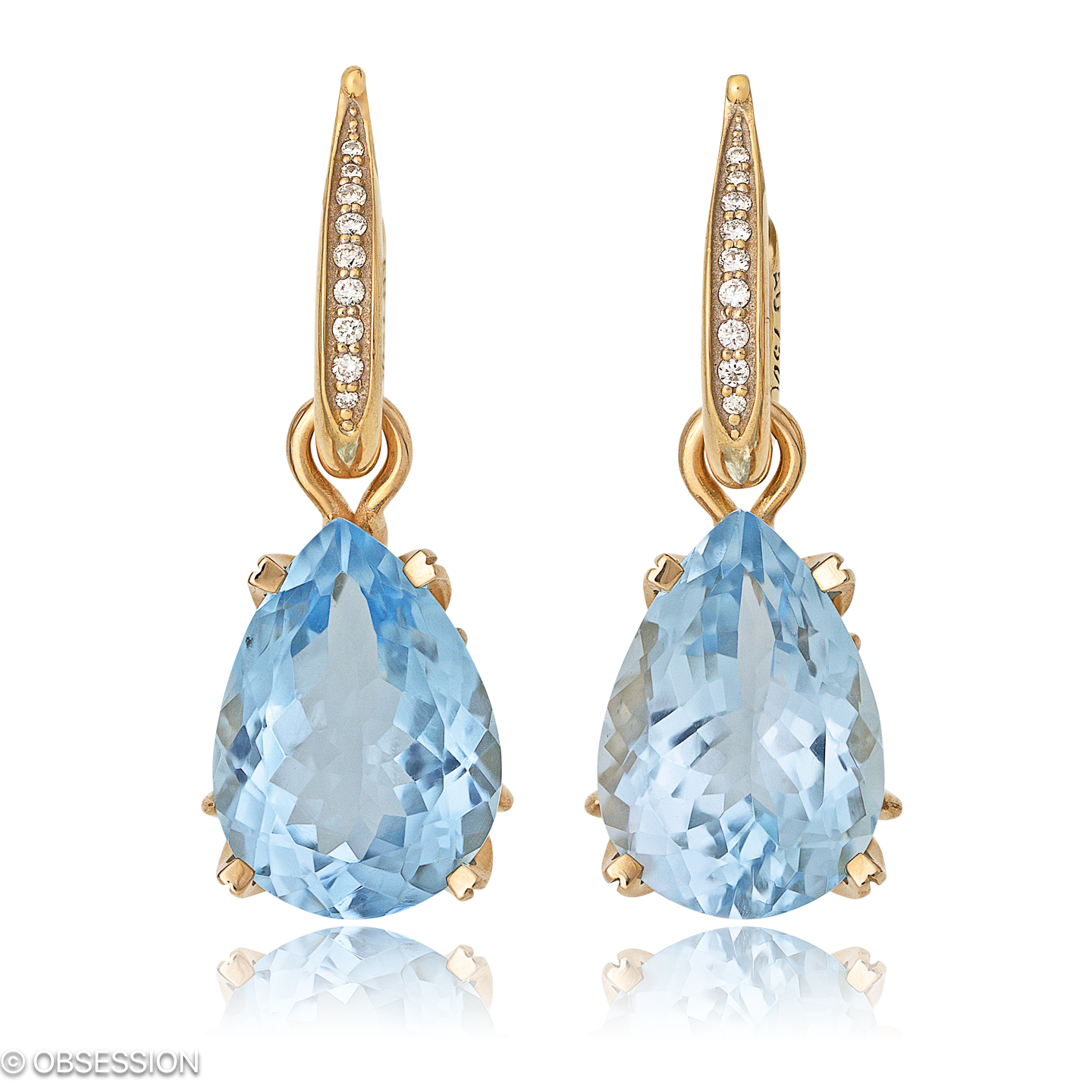 Gremlin Kreole mit Einhänger in Rotgold