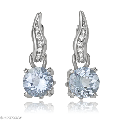 Gremlin Kreole mit Einhänger in Weissgold