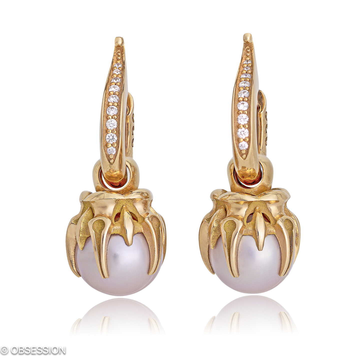 Gremlin Kreole mit Einhänger in Rotgold